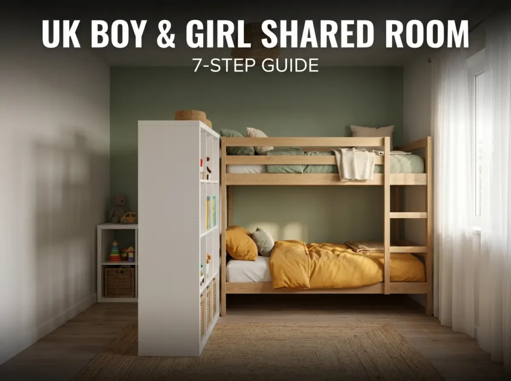 These are natural wooden bunk beds styled for a small bedroom